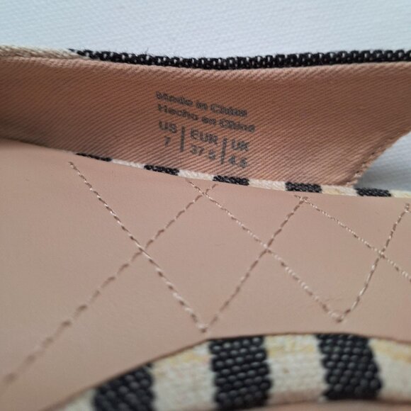 Aldo Striped Sling Back Flats NWOT - Picture 5 of 7